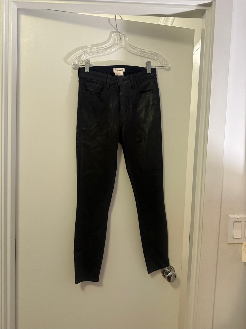 L’agence High Rise Coated Margot Skinny Jeans